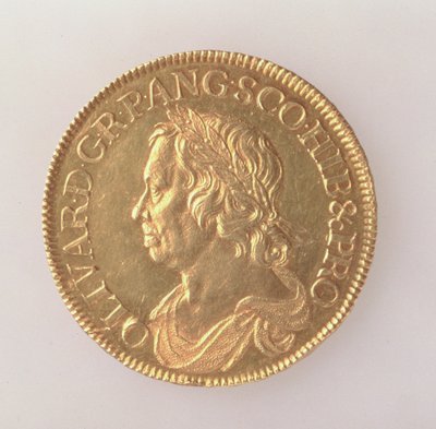 Crown of Oliver Cromwell (1599-1658), London Mint, 1658 (awers) (złoto) (dla rewersu patrz 168064) autorstwa English School