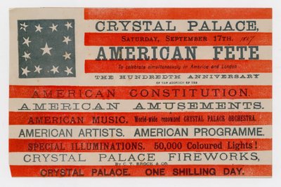 Crystal Palace, festyn amerykański, 17 września 1887 autorstwa English School