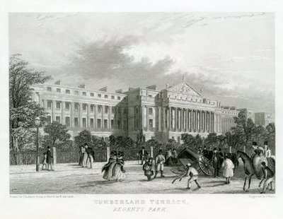 Cumberland Terrace, Regents Park, Londyn autorstwa English School