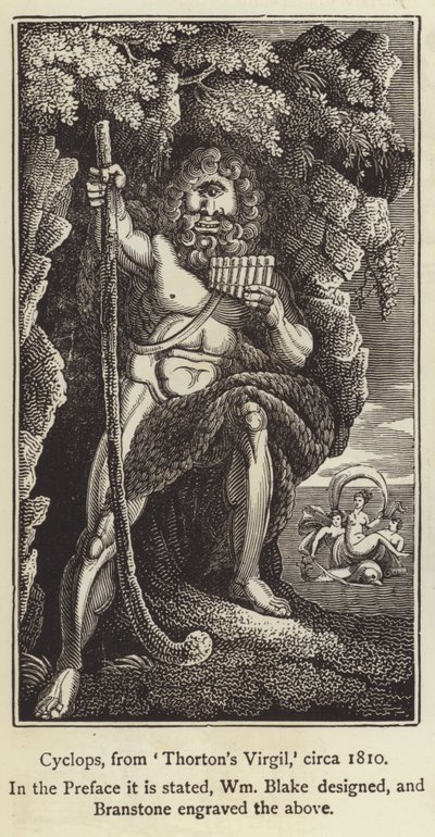 Cyklop z Wergiliusza Thorntona, ok. 1810 (rycina) autorstwa English School