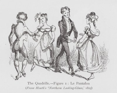 Taniec: Kadryla, rysunek 1, Le Pantalon (lito) autorstwa English School