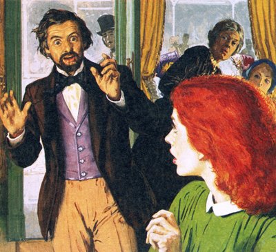 Dante Gabriel Rossetti i jego idealna modelka Elizabeth Siddal autorstwa English School