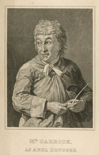 David Garrick, aktor, jako Abel Drugger autorstwa English School