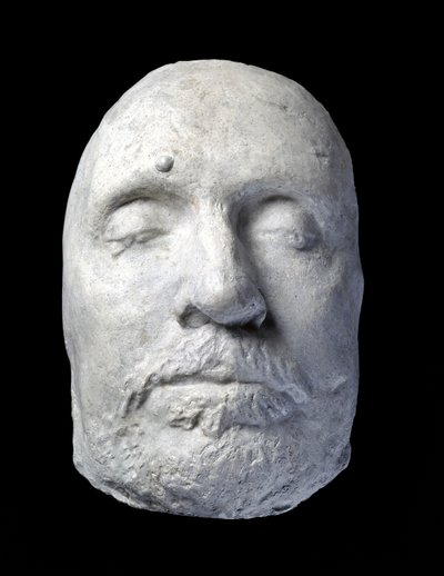 Maska pośmiertna Olivera Cromwella, 1658 (tynk) autorstwa English School