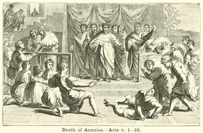 Śmierć Ananiasza, Dzieje Apostolskie, v, 1, 10 autorstwa English School