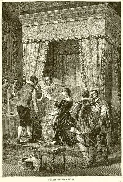 Śmierć Henryka II autorstwa English School