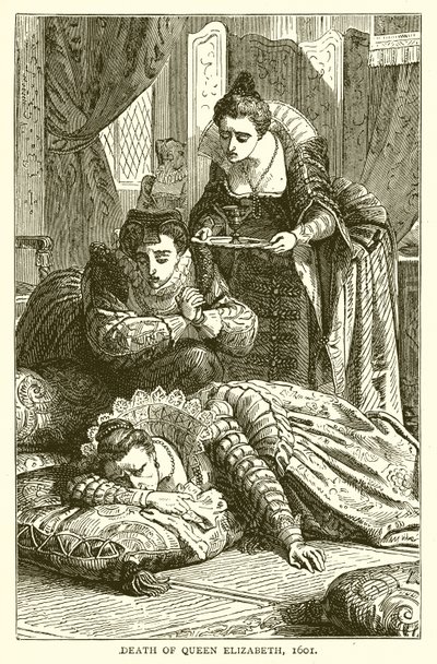 Śmierć królowej Elżbiety, 1601 autorstwa English School