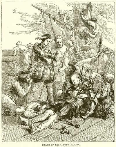 Śmierć Sir Andrew Bartona autorstwa English School