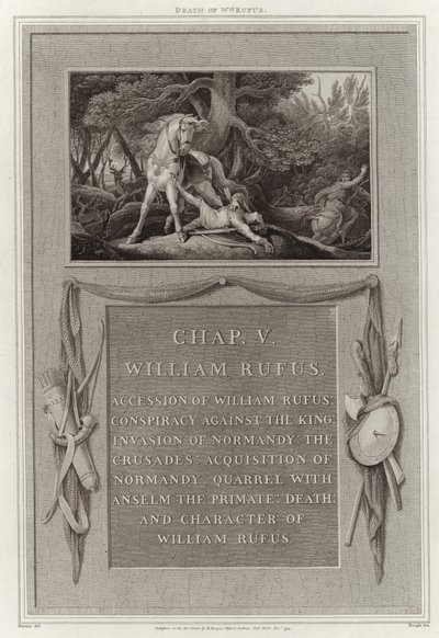 Śmierć Wm Rufusa autorstwa English School
