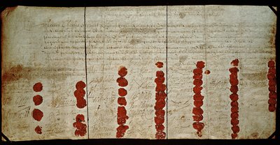 Чарльз I (1600-49) цаазаар авах тушаал 1648 оны 1-р сарын 29 (үнэндээ 1649)поли. autorstwa English School