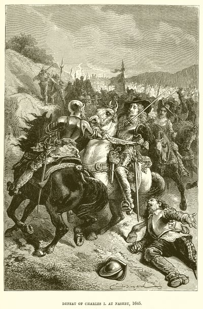 Klęska Karola I pod Naseby, 1645 autorstwa English School