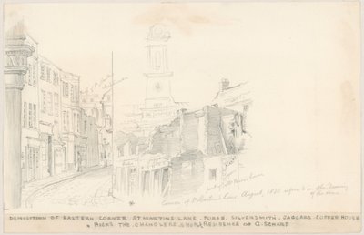 Rozbiórka Eastern Corner, St Martins Lane, Londyn autorstwa English School