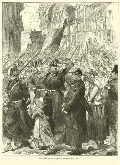 Wyjazd wojsk francuskich do Metz, sierpień 1870 autorstwa English School