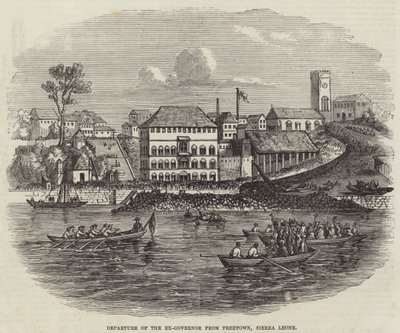 Wyjazd byłego gubernatora z Freetown w Sierra Leone autorstwa English School
