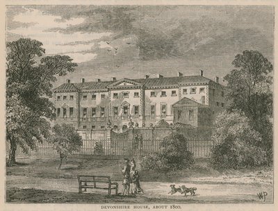 Devonshire House, Londyn, około 1800 autorstwa English School
