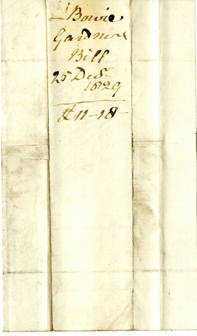 Devonshire MSS AS 3101, folio z pakietu rachunków uregulowanych przez Pinder Simpsona dla Lorda George