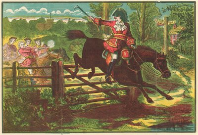 Dick Turpin przeciwstawia się biegaczom z Bow Street autorstwa English School