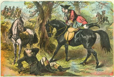 Dick Turpin wchodzi w posiadanie Czarnej Bess autorstwa English School