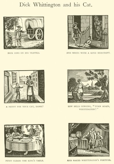 Dick Whittington i jego kot (drzewo) autorstwa English School