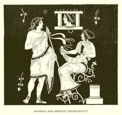 Dionizos i Demeter Thesmophoros autorstwa English School