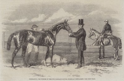 Diophantus, zwycięzca nagrody za dwa tysiące Gwinei w Newmarket (grawerowanie) autorstwa English School