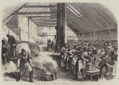 Distress we wschodnim Londynie, The Spitalfields Soup Kitchen (grawerunek) autorstwa English School