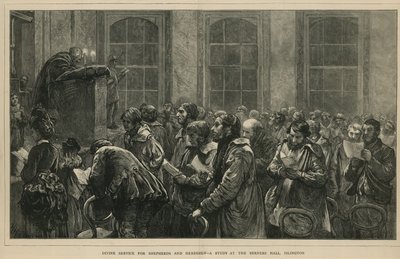 Nabożeństwo Boże dla pasterzy i pasterzy - gabinet w Berners Hall, Islington, Londyn autorstwa English School