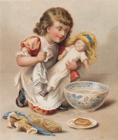 Kąpiel Dolly (chromolit) autorstwa English School