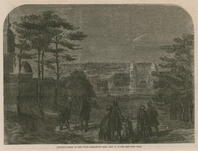 Donatis Comet widziany z Greenwich Park, 17 września 1858, o 19:30 autorstwa English School