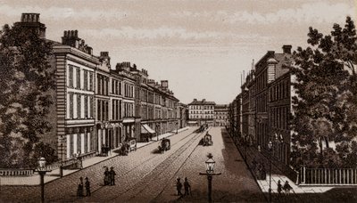 Donegal Place, Belfast 1880 (lito) autorstwa English School