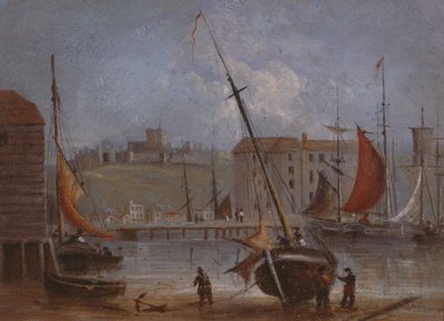 Zamek i port w Dover, ok. 1830 autorstwa English School