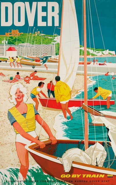 Dover, plakat reklamujący koleje brytyjskie autorstwa English School