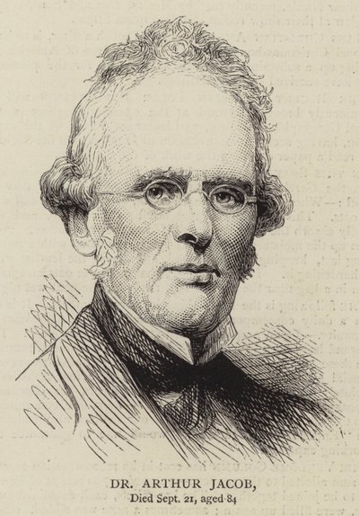 Dr Arthur Jacob (grawerunek) autorstwa English School
