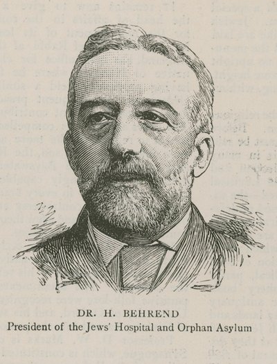 Dr H Behrend, prezes Szpitala Żydowskiego i Azylu Sierot autorstwa English School