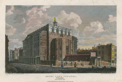 Teatr Drury Lane, Westminster, Londyn; spłonął w 1809 r. autorstwa English School
