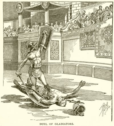 Pojedynek gladiatorów autorstwa English School