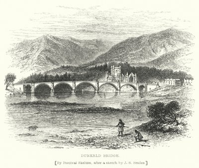 Most Dunkeld (rycina) autorstwa English School