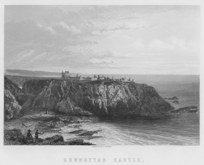 Zamek Dunnottar (rycina) autorstwa English School