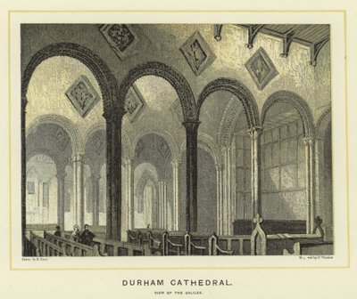 Katedra w Durham, widok na Galileę autorstwa English School