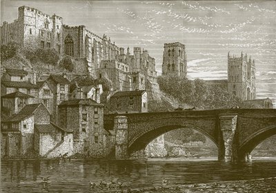 Durham, od rzeki autorstwa English School