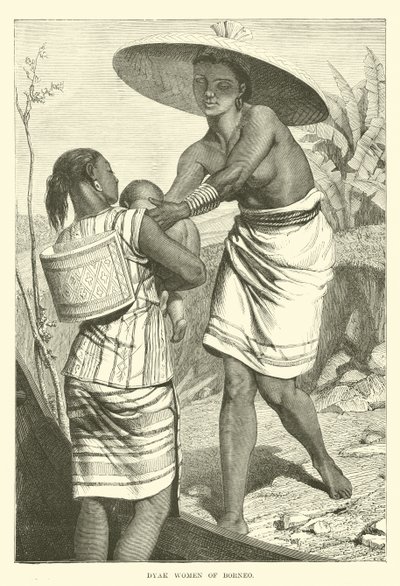 Dyak kobiety z Borneo autorstwa English School