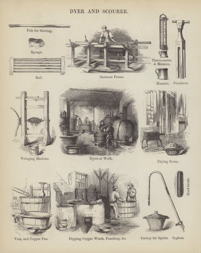 Dyer and Scourer (grawerunek) autorstwa English School