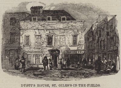 Dom Dyotta, St Giles-in-the-Fields (grawerowanie) autorstwa English School