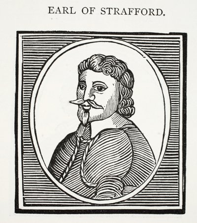 Earl of Strafford, ilustracja z książki Chap-books of the Eighteenth Century Johna Ashtona, wyd. 1882 autorstwa English School