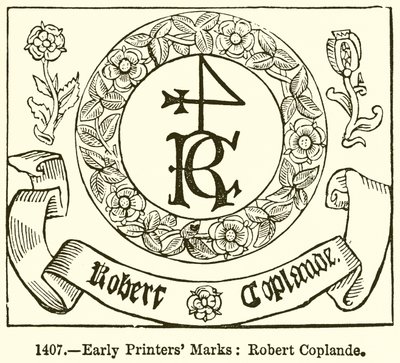 Wczesne znaki drukarskie: Robert Coplande autorstwa English School