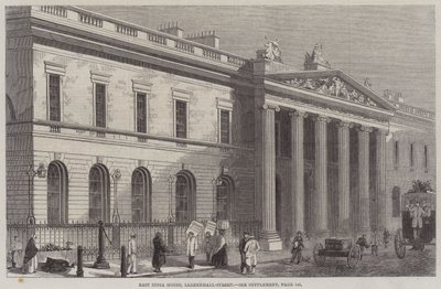 East India House, Leadenhall-Street (grawerowanie) autorstwa English School