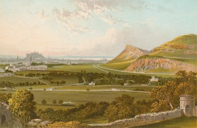 Edynburg z zamku Craigmillar autorstwa English School