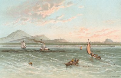 Edynburg z Firth of Forth autorstwa English School