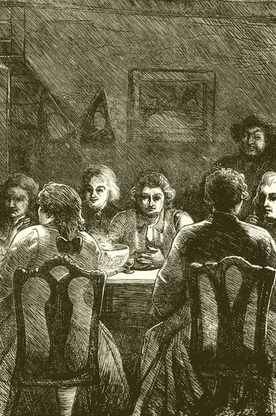 Edmund Burke w Klubie Literackim autorstwa English School