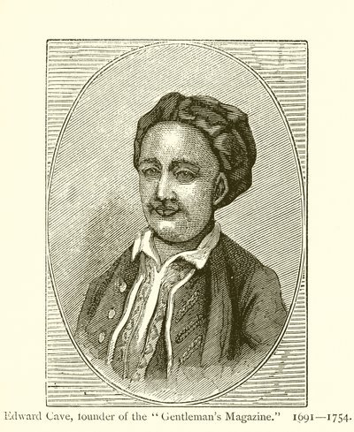 Edward Cave, założyciel Gentlemans Magazine autorstwa English School